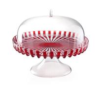 Guzzini - DOLCEVITA Alzata Torte con Campana - Rosso, Ø 31xh27 cm - 12580065 -