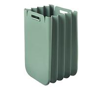 Guzzini Eco-Packly Contenitore salvaspazio e multiuso, Verde Salvia, 25 Lt | Pieghevole e salvaspazio, 25 L, multiuso, con maniglie e bordo fermasacco, in plastica riciclata post-consumo. Made in Italy.
