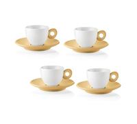 Guzzini - EVERYDAY Set 4 Tazzine da Caffè con Piattino - Giallo Senape - 081701211