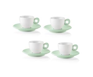 Guzzini - EVERYDAY Set 4 Tazzine da Caffè con Piattino - Verde Malva - 081701243
