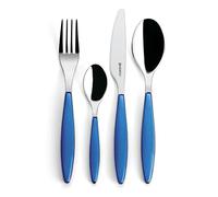 Guzzini - Feeling, Set 24 Posate Colorate - Blu Mediterraneo, 15,8 x 7,5 x h25,5 cm - 23000076
