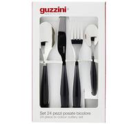 Guzzini - Feeling, Set 24 Posate Colorate - Grigio, 15.8 x 7.5 x h25.5 cm - 23000022