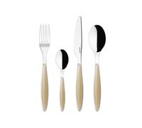 Guzzini - Feeling, Set 24 Posate Colorate - Sabbia, 15.8 x 7.5 x h25.5 cm - 23000039