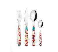 Guzzini 28194065 Set Posate, Acciaio Inossidabile, Rosso Trasparente