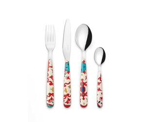 Guzzini - FLOWER&LEMON Set di 24 Posate - Rosso Trasparente - 28194065