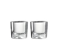 Guzzini - Gocce, Set 2 Bicchieri a Doppia Parete - Trasparente, Ø 6,5 x h6,3 cm | 88 cc - 22300000