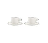 Guzzini - Gocce, Set 2 Tazzine da caffè in Porcellana con Piattino - Trasparente, 25 x 17 x h9 cm | 50 CC - 26690000