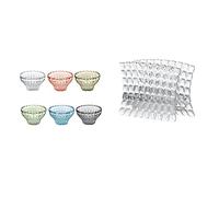 Guzzini GuzziniFratelli, Set 6 Copette, Tiffany, Multicolore, 12 cm & Tiffany Portatovaglioli, SMMA, 15.2 x 7.6 x h11 cm