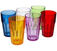 Guzzini - Happy Hour, set di 6 bicchieri alti - Ø8 x h12 cm - Capacità: 420 cc -
