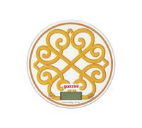 Guzzini - "Harmonia" Bilancia da Cucina Digitale in Vetro Temperato, Funzione Tara, Display LCD, 5 kg, 4 Unità di Misura, Giallo Oro - 13660049