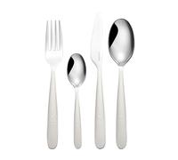 Guzzini - JUST Set 24 Posate per 6 Posti Tavola, in Acciaio Inox - Bianco Latte - 122900156