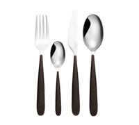 Guzzini - JUST Set 24 Posate per 6 Posti Tavola, in Acciaio Inox - Espresso - 122900250