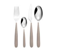 Guzzini - JUST Set 24 Posate per 6 Posti Tavola, in Acciaio Inox - Grigio Tortora - 122900158