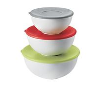 Guzzini Kitchen Active Design Everywhere Set 3 Contenitori con Coperchi, Multicolore, 24x24x11.2 cm, 3 unità