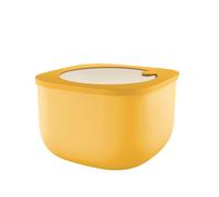 Guzzini - Kitchen Active Design, STORE&MORE BIO, Contenitore Ermetico Alto per Frigo/Freezer/Microonde (L) - Giallo Mango, 19,5 x 19,5 x h12,3 cm | 2800 cc - 170724236