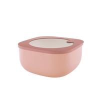 Guzzini - Kitchen Active Design, STORE&MORE BIO, Contenitore Ermetico Basso per Frigo/Freezer/Microonde (L) - Rosa Fiori di Pesco, 19,5 x 19,5 x h9,3 cm | 1900 cc - 170721251