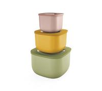 Guzzini - Kitchen Active Design, STORE&MORE BIO Set 3 Contenitori Ermetici Alti per Frigo/Freezer/Microonde - Multicolour, 19,5 x19,5 x h12,3 cm | 750/1550/2800 cc - 17072652