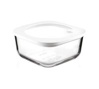 Guzzini - Kitchen Active Design, STORE&MORE GLASS, Contenitore Ermetico in Vetro per Frigo/Freezer/Microonde (L) - Trasparente, 19,5 x 19,5 x h9,3 cm | 1900 cc - 11330211