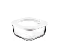 Guzzini - Kitchen Active Design, STORE&MORE GLASS, Contenitore Ermetico in Vetro per Frigo/Freezer/Microonde (M) - Trasparente, 16 x 16 x h7,6 cm | 965 cc - 11330111
