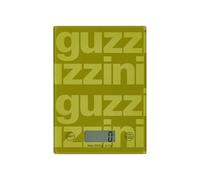 Guzzini - "Label" Bilancia da Cucina Digitale in Vetro Temperato, Funzione Tara, Display LCD, 5 kg, 4 Unità di Misura, Verde - 136601253