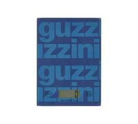 Guzzini - "Label" Bilancia da Cucina Digitale in Vetro Temperato, Funzione Tara, Display LCD, 5 kg, 4 Unità di Misura, Blu - 13660180