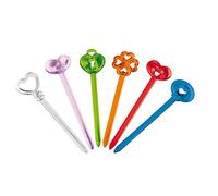 Guzzini Love Set 6 Stecchini per Aperitivi, Plastica, Multicolore, 4x3x10 cm, 6 unità