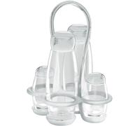 Guzzini Menage Olio Aceto Sale Pepe trasparente h 22,5 VETRO PLASTICA PROMO