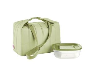 Guzzini - On The Go, Borsa Termica Grande con Contenitore 'Handy Bio' - Verde Avocado, 30x18xh30 cm - 12 Lt - 032916253