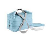 guzzini FASHION & GO - Borsa Termica Trapuntata con Contenitore per Alimenti, L - blu opaco