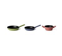 Guzzini Pentole Cook&Color: 2 padelle (24+28cm) + 1 casseruola (20cm)