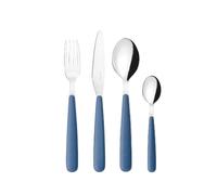 Guzzini - Set 24 posate in acciaio inossidabile, bianco, "POP" (blu navy)