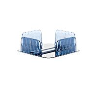 Portatovaglioli Orizzontale VANITY in materiale acrilico Riciclabile Dimensioni 20x20xh7,0 cm con asta Ferma tovaglioli colore Blu Denim blu