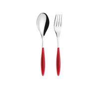 Confezione due pezzi Posate a Servire FEELING GUZZINI manicatura in ABS Rosso 236 mm composizione Cucchiaione e Forchettone e in scatolata regalo rosso