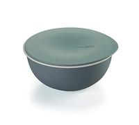 Guzzini Round Bowl with lid-531 Re-Generation, Contenitore Tondo con Coperchio in Materiale Plastico Riciclato, 21.4xh9.7 cm, Made in Italy-Verde Sabbia, Multicolore, L