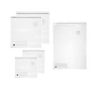 Guzzini - SAVE-IT Set 5 Sacchetti per Sottovuoto Riutilizzabili, 2 Misura M 21x22, 2 Misura L 30x34, 1 Misura XL 45x32 - Trasparente - 12340252