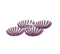 Antipastiera quattro scomparti set 2 pezzi in SMMA Dimensione 32x22 x h5 cm - 420 cc Colore Ametista rosa ametista