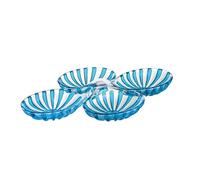Antipastiera quattro scomparti set 2 pezzi in SMMA Dimensione 32x22 x h5 cm - 420 cc Colore ambra ambra