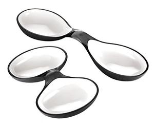 Guzzini Set 2 Contenitori Antipasti Glam/Vintage, Grigio, 35 x 22 x h5.5 cm