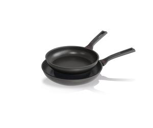 GUZZINI Set 2 Padelle D 24 Cm D 28 Cm Cook & Plus Nero