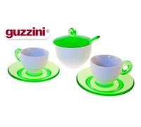 Guzzini Set 2 Tazzine Caffè Con Piattino + Zuccheriera E Cucchiaino Verde Acido
