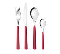 Guzzini Set 24 Posate Grace, Rosso Chiaro, 16.8 x 7.5 x h25.5 cm