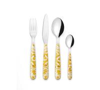 Guzzini - Set 24 posate in acciaio inossidabile, argento,"BLUES" (ambra)