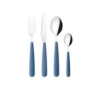 Guzzini - Set 24 posate in acciaio inossidabile, bianco, "POP" (blu navy)