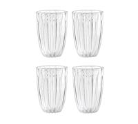 Guzzini Set 4 Bicchieri da Bibita Acqua Bevanda Dolcevita 12390042 Trasparente Bianco Madreperla Plastica Biologica 470cc