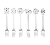 Guzzini Dolce Love Set 6 Forchettine, Stainless Steel 18/11, Argento, 19