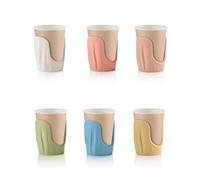 Reggi bicchieri universali set 6 pezzi Linea TIERRA Dimensioni 11x7x h17,5 cm in Materiale SAN post consumer recycled plastic, Wood multicolor multicolor