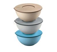 Fratelli Guzzini Set Di 3 Contenitori Con Coperchio, Blu, 16 cm