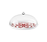 GUZZINI Set Tortiera Natalizia Harmonia Melamina D 30,4 Cm H 15 Cm Table Decor Bianco Rosso