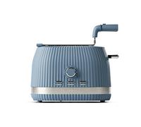 Guzzini, Sous Chef, Tostapane in Materiale Bio-Based, 7 Livelli di Tostatura, con Pinze Apribili e Griglia Scalda-Croissant, Vaschetta Raccoglibriciole Estraibile (Blue Navy)