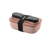 Guzzini - Store&Go, Set Lunch Box con Posate da Viaggio - Rosa Fiore di Pesco, 20x12xh7 cm - 900 cc - 171102251